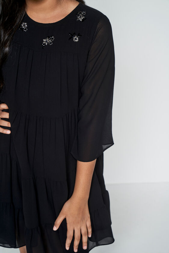 Starry Night Black Dress, Black, image 5